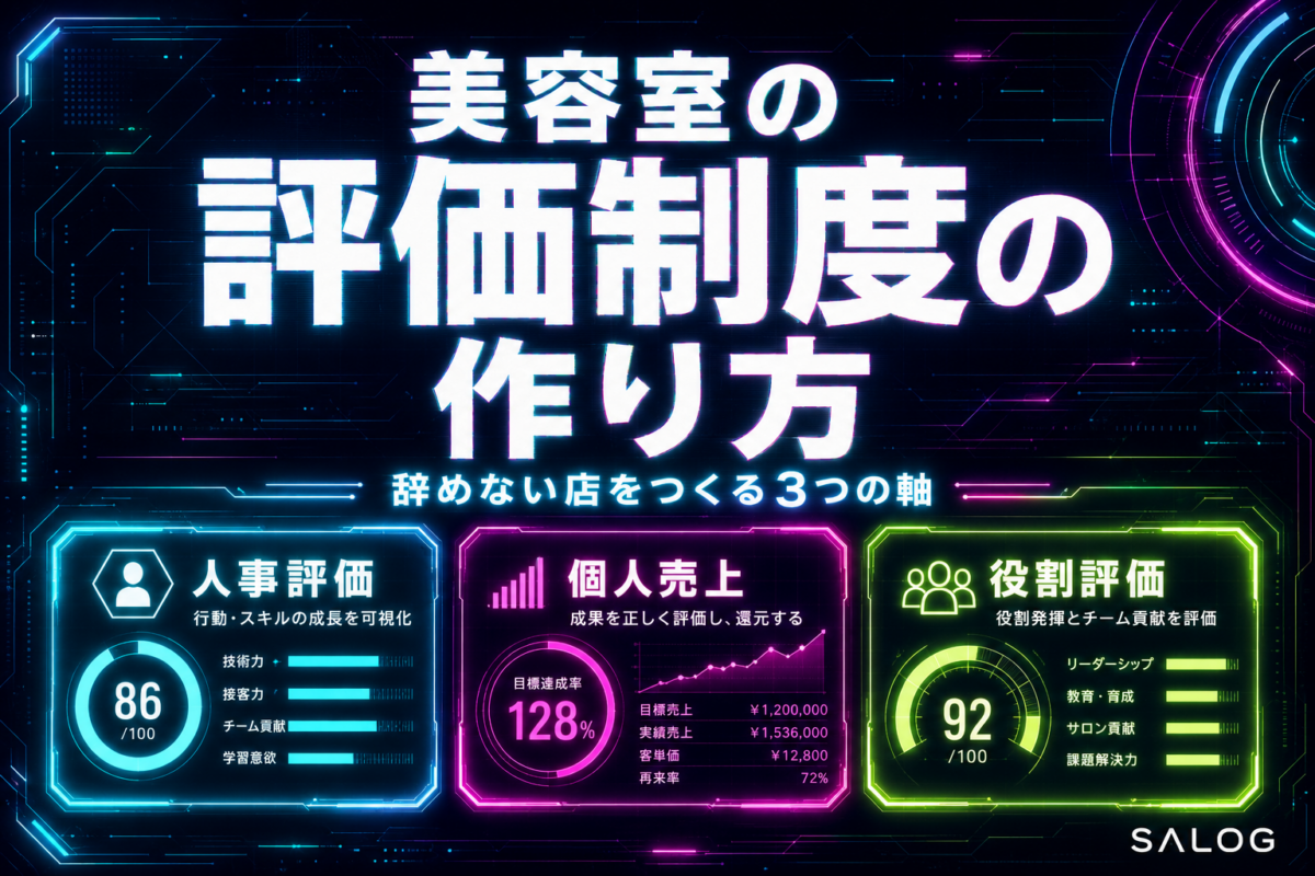 美容室の評価制度の作り方｜辞めない店をつくる3つの軸