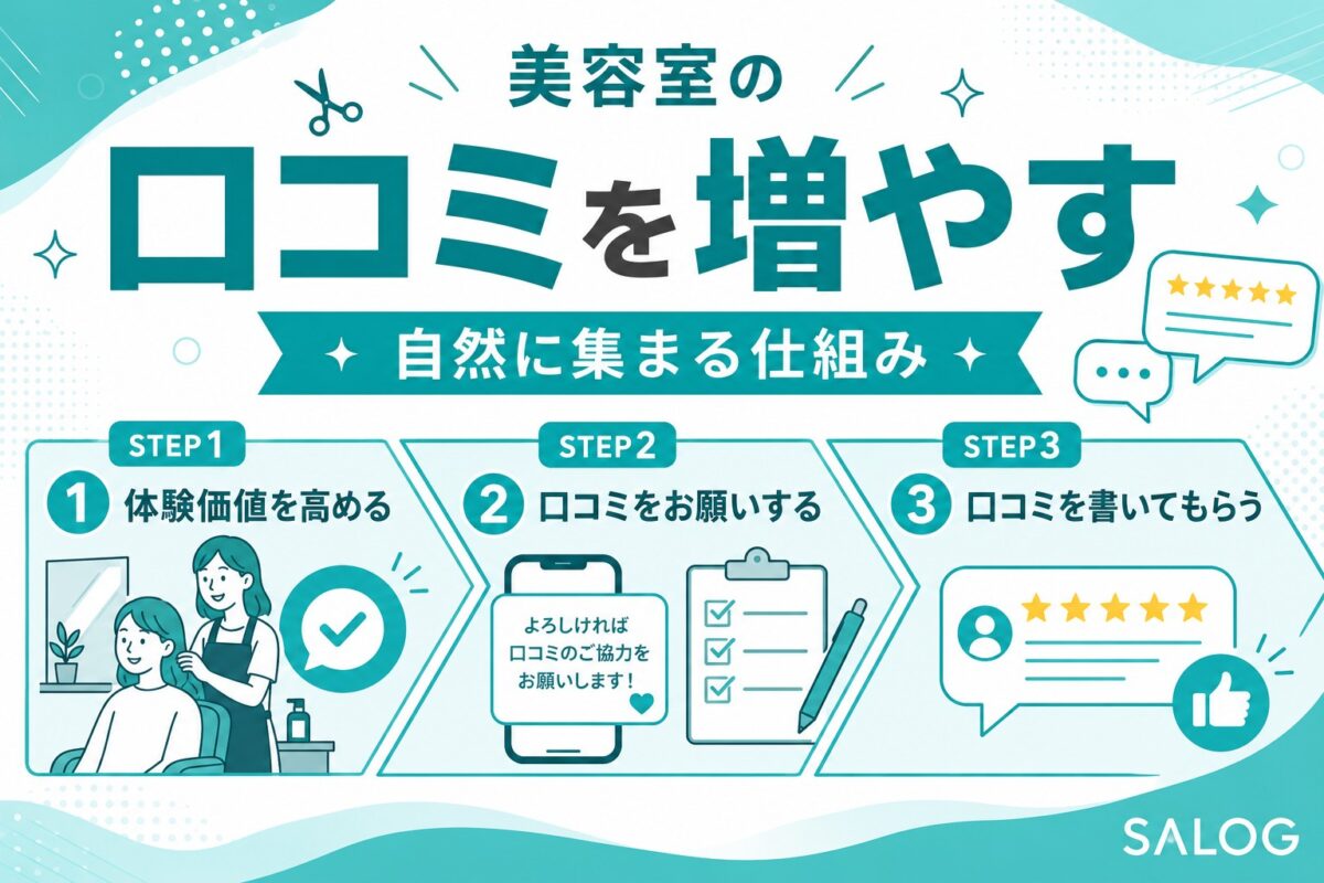 美容室の口コミを増やす方法｜自然に集まる仕組み