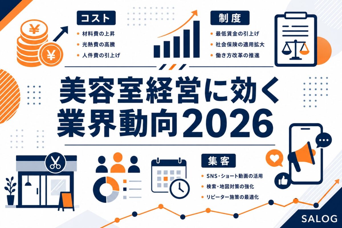 美容室経営に効く業界動向2026｜コスト・制度・集客の最新まとめ