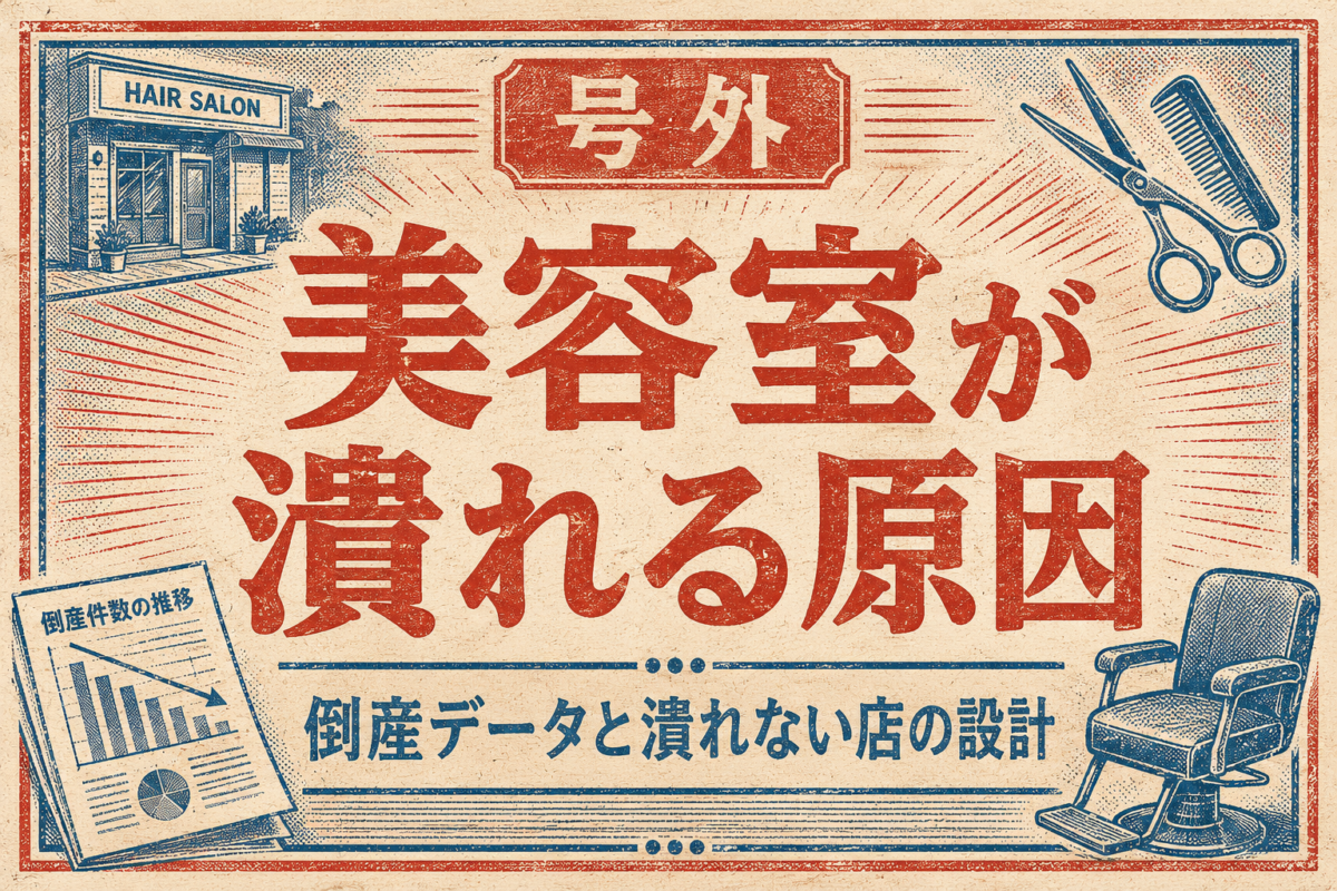 美容室が潰れる原因とは｜倒産データと潰れない店の設計